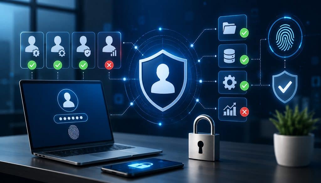 Least privilege access controls with unique user accounts and secure authentication